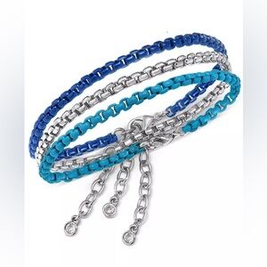 NWT 3-Pc. Set Color-Coated Link Bracelets